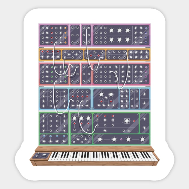 Modular Synth Sticker by Synthshirt